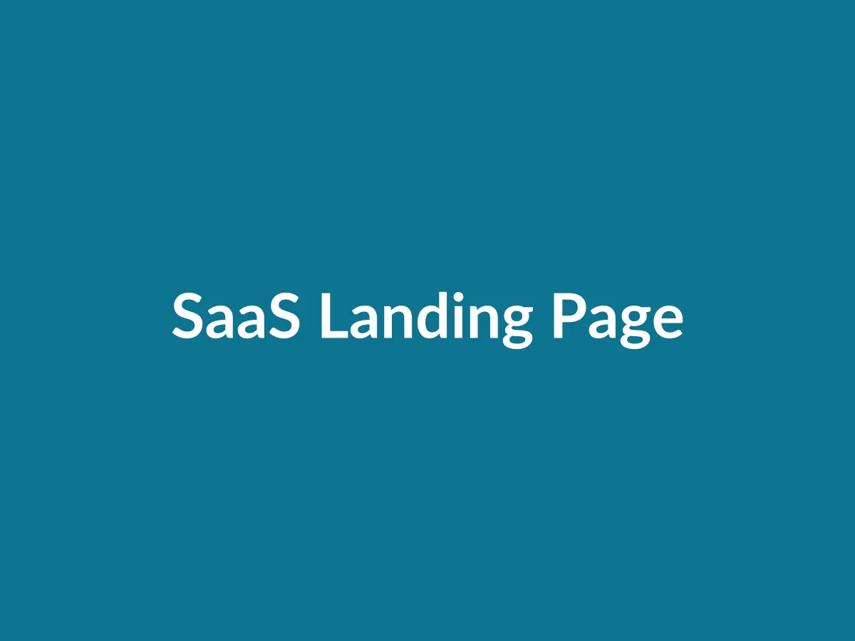 SaaS landing page case study placeholder