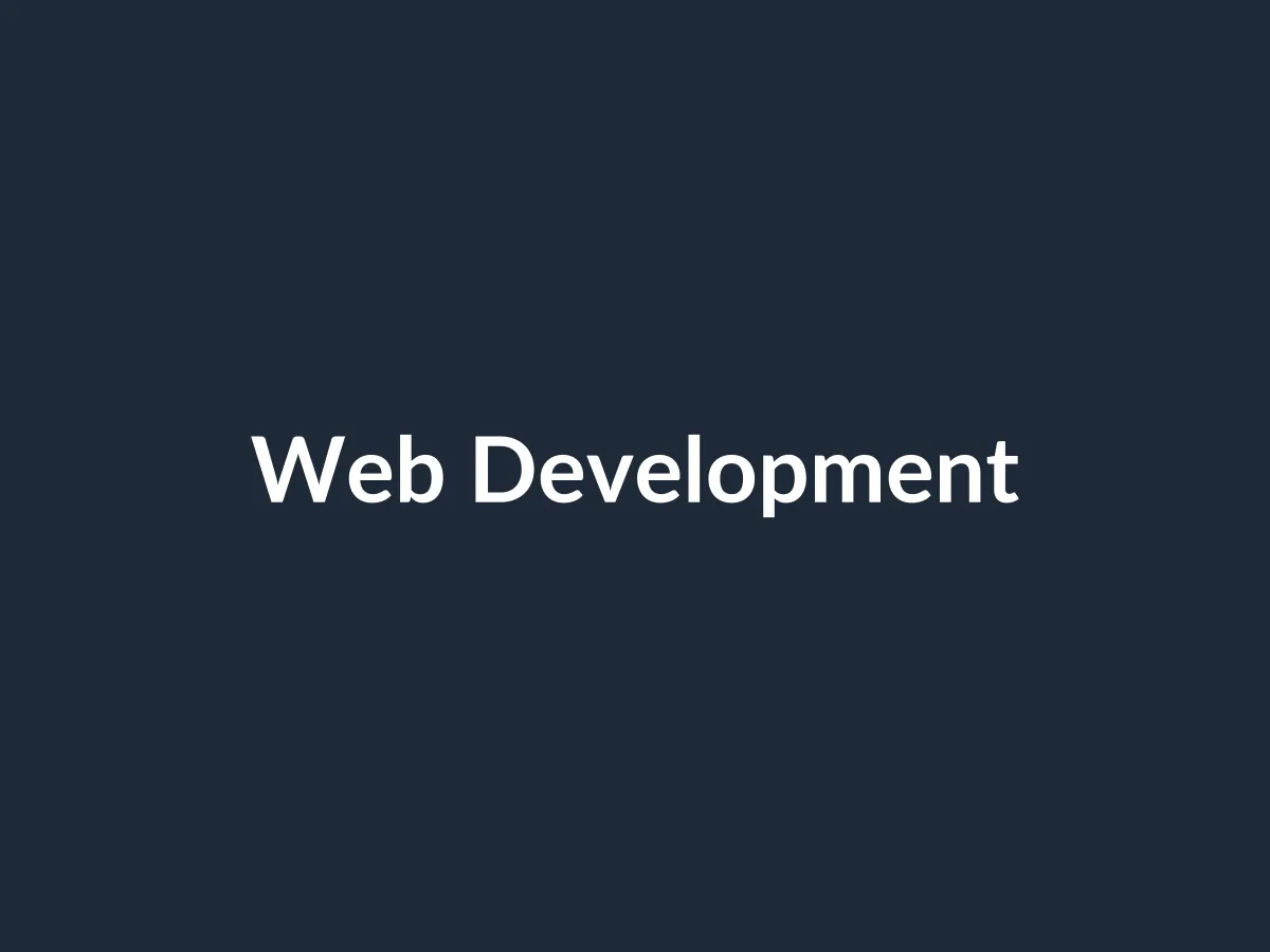 Web development service card placeholder